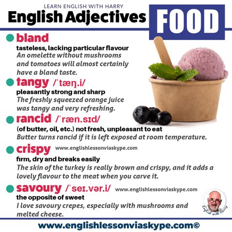 Adjectives To Describe Food In English Advanced Vocabulary