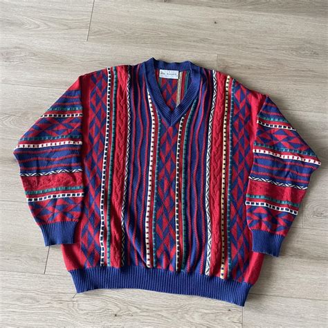 90s Coogi Style Sweater No Tag Fits Xxl Depop