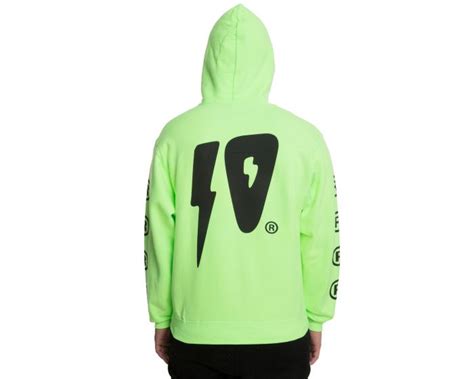 10 Deep The 10 Strikes Zip Hoodie In Neon Green 184td4052 Neongreen