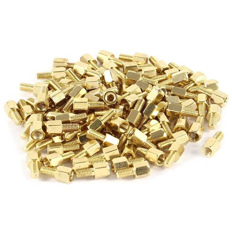 100pcs 5mm 6mm M3 3mm Thread M3 Hex Standoff Spacer Male Female Brass Spacing Screws Pillar In