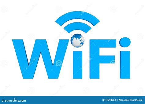Blue Wifi Icon Wireless Symbol On Isolated Background Royalty Free
