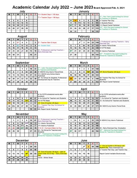 Collier County Public Schools Calendar 2022-2023