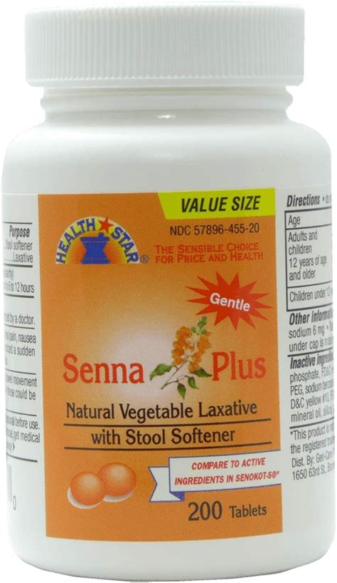 Amazon GeriCare Senna Plus Natural Laxative With Stool Softener