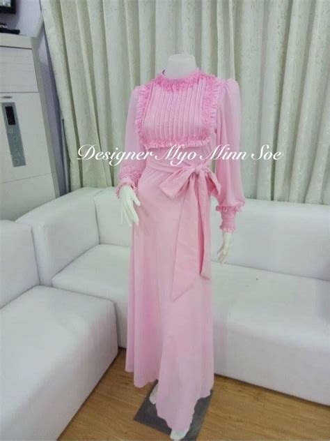 Pin By Thae Thae Nge On Myanmar Dress Long Sleeve Dress Fashion