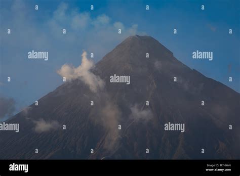 Mount Mayon Albay Philippines March 07, 2018 The Mayon Volcano, during ...