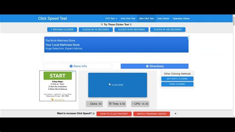 Jitter Click Speed Test YouTube