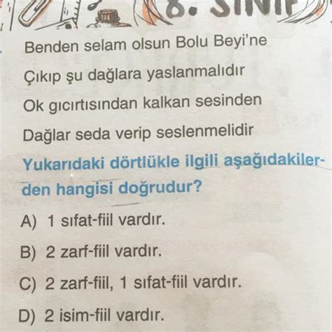 8 sınıf fiilimsiler oscar yayincilik Eodev