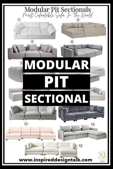 Obsessed With These Modular Pit Sectional Couches For My New Basement