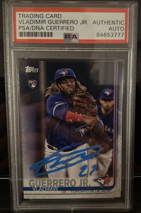 Topps Chrome Vladimir Guerrero Jr Autograph Rc Psa Dna Authentic