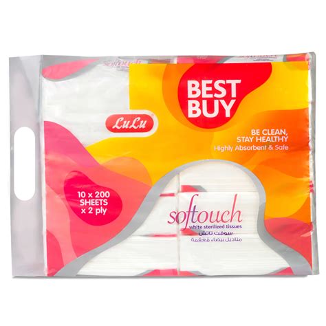 Lulu Softouch Facial Tissue 2 Ply 200 Sheets Online At Best Price