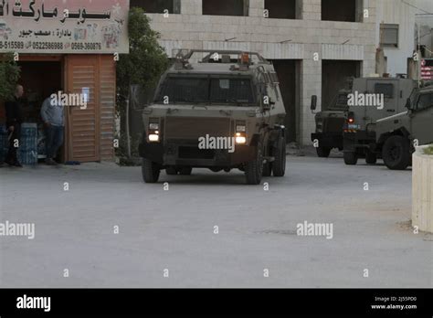 Aprile Nablus West Bank Palestina I Veicoli Blindati Sono