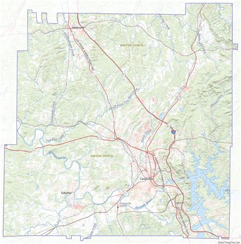 Map of Bartow County, Georgia - Thong Thai Real