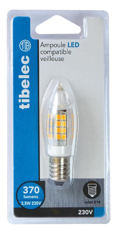 Ampoule Led Flamme E Lm W Blanc Chaud Tibelec