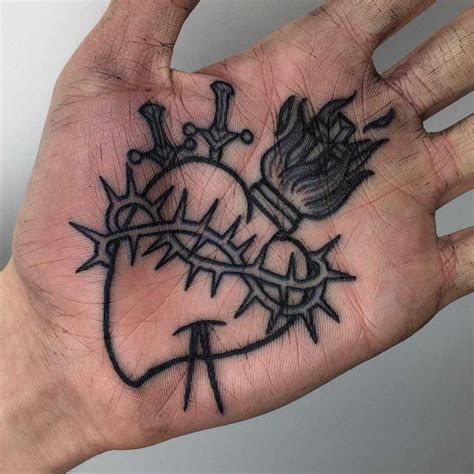 Sacred Heart Hand Tattoo Printable Calendars At A Glance