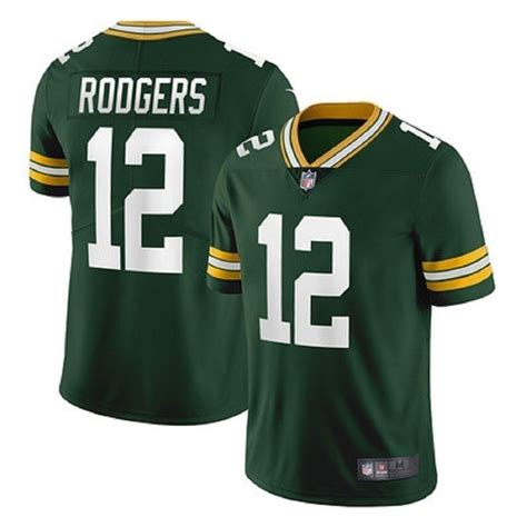 Camisa Da Nfl Green Bay Packer Aaron Rogers Limited Futebol Verde