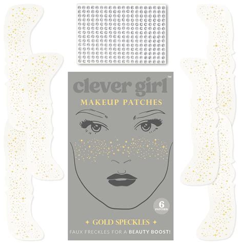 Premium Faze It Style Gold Glitter Freckles Makeup Patches with Gem