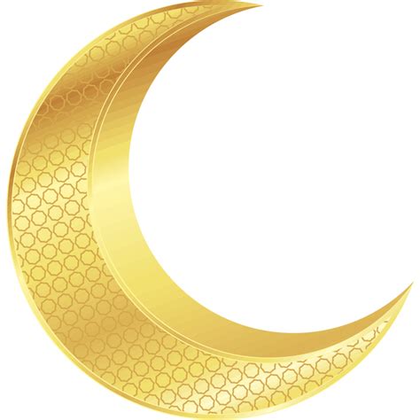 Golden Crescent Moon Png