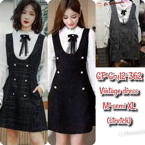 Vintage Korean Dress Womens Fashion Dresses And Sets Dresses On Carousell