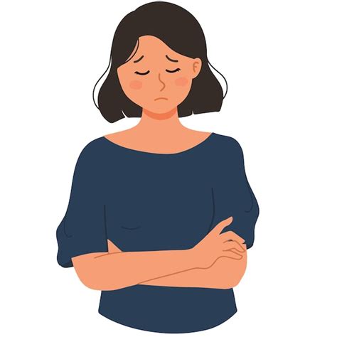 Premium Vector Sad And Confused Woman And Exhaling Illustration