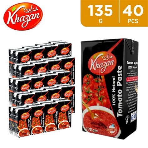 Buy Khazan Tomato Paste 40×135 g | توصيل Taw9eel.com