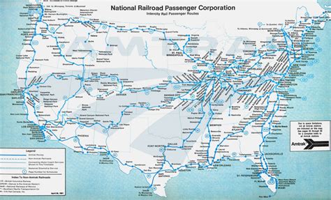 Amtrak System Map, 1981. — Amtrak: History Of America's Railroad ...