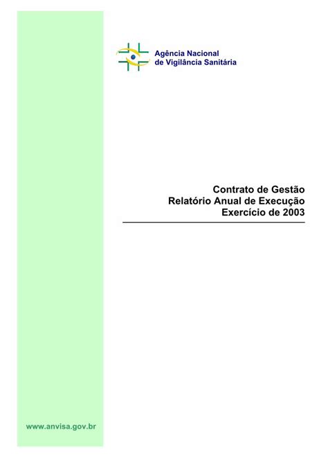 PDF Relat Rio 2003 Do Contrato De Gest O Gov DOKUMEN TIPS