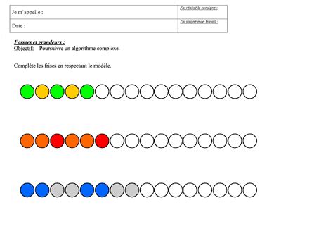 Fiche Maternelle Algorithme Imprimer Pdf Documents