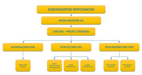 Struktura organizacyjna Zakład Transportu i Usług sp z o o