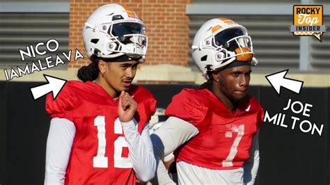 Tennessee Quarterbacks Highlights Vols Practice Highlights Joe