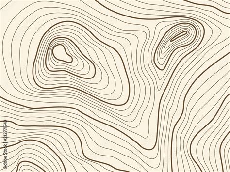 Topographic Map Background Of Mountain Terrain Vector Mapping Contour