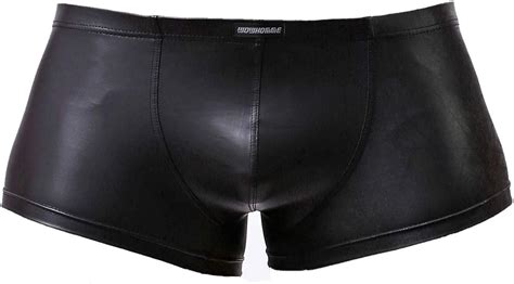 Brave Person Sexy Faux Leather Underwear Boxer Briefs For Men Fashion Fitness Shorts C33 M