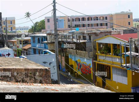 Buildings In A Town La Perla Old San Juan San Juan Puerto Rico