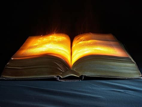 Premium Photo | Magical Book with Glowing Pages on a Dark Background