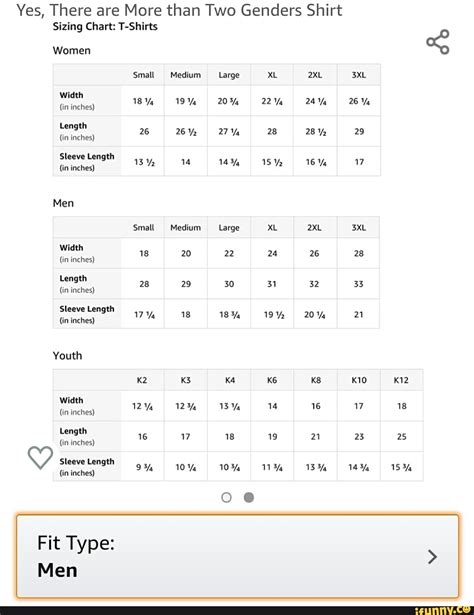 Yes There Are More Than Two Genders Shirt Sizing Chart T Shirts Ms