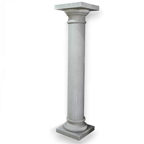 Colonna In Marmo Bianco Tornita H 100cm CBAM