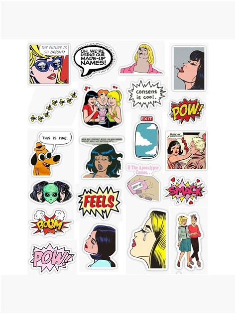 Comic Sticker Pack Sticker By Lauren53103 Redbubble