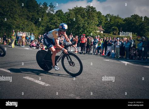 Els Visser Participating In The Ironman Of Vitoria Gasteiz 2023 Stock