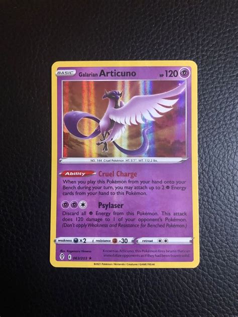 Evolving Skies Galarian Articuno Holo Ab Kaufen Auf Ricardo