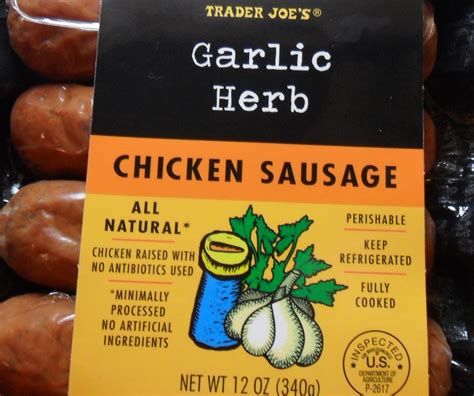 Trader Joe's Garlic Herb Chicken Sausage Reviews - Trader Joe's Reviews Blog Archive » Trader ...