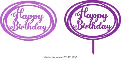 Happy Birthday Sticker Set Birthday Vector Stock Vector Royalty Free