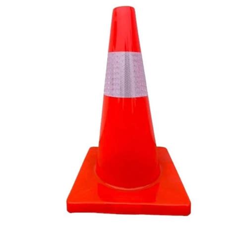 Jual Trafic Cone 45cm Rabber Orange Kerucut Full Orange 45cm