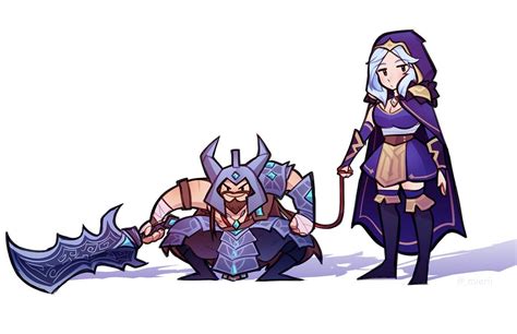 Ashe And Tryndamere League Of Legends Drawn By Meri Mierii Danbooru