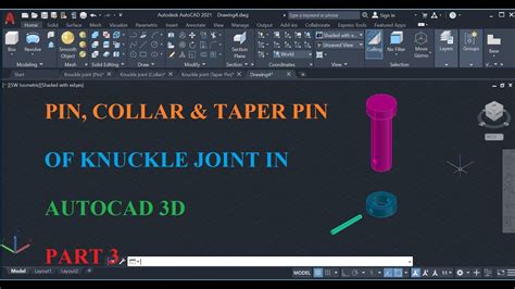 AutoCAD 3D Tutorial KNUCKLE JOINT Part 3 Autocad YouTube