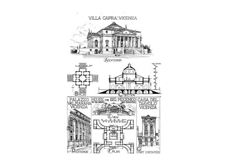 "Digital download of the plants Villa Rotonda by Andrea Palladio. The original illustration was ...