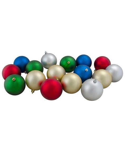 Northlight 60 Count Traditional Shatterproof 2 Finish Christmas Ball Ornaments 60mm Set 25