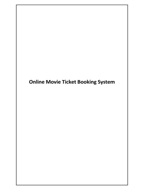 Movie Ticket Booking System Pdf Software Testing Conceptual Model