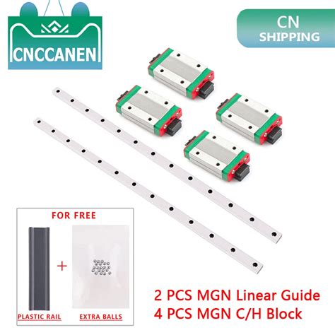 MGN Guide 2PCS Linear Guide 4PCS MGN Slide Blocks MGN7 MGN9 MGN12