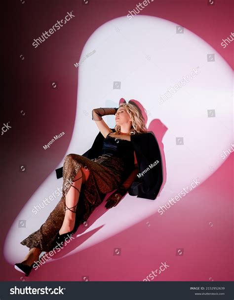 Beautiful Blonde Girl Lying On Floor Stock Photo Shutterstock