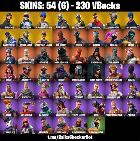 PC PSN XBOX 54 Skins OG STW The Reaper Blue Squire Royale