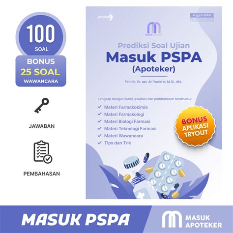 Jual Masuk Apoteker Buku Prediksi Soal Ujian Masuk Pspa Apoteker